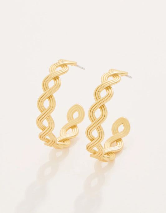 Wilson Creek Hoop Earrings in Gold by Spartina 449