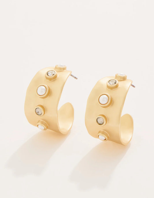 Estate Hoop Earring Black Gold by Spartina 449