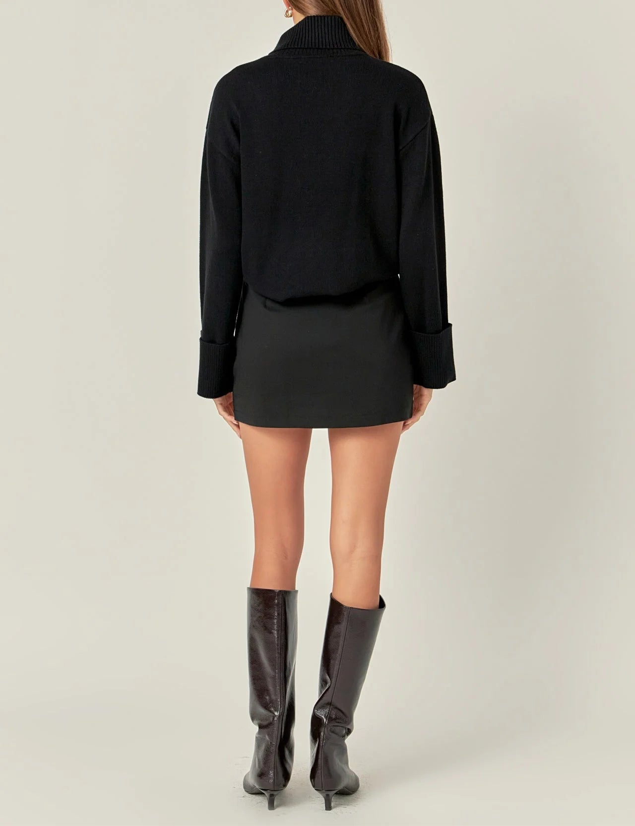 On Brand Colorblock High Waist Skort - Beige/Black