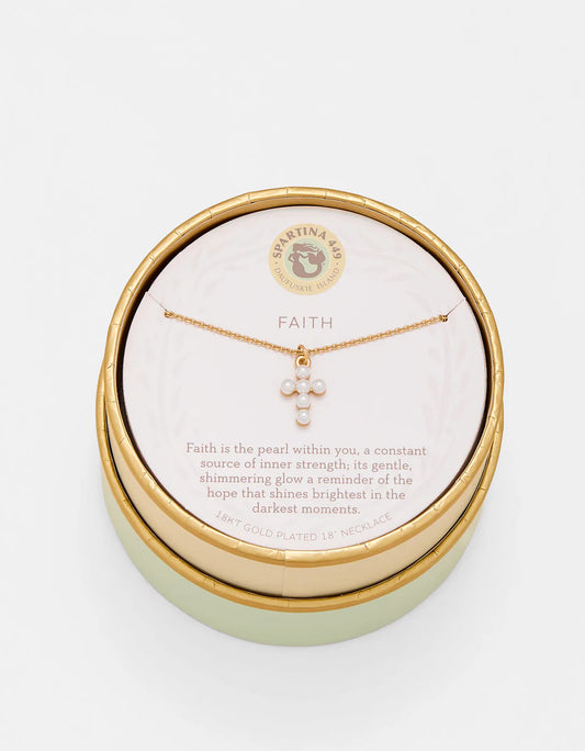Sea La Vie Faith Pearl Cross Necklace by Spartina 449