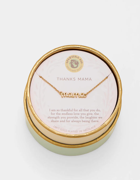 Sea La Vie Thanks Mama Script Necklace by Spartina 449