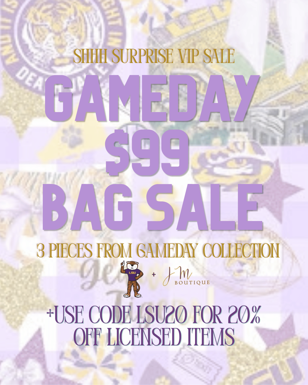 $99 GAMEDAY BAG SALE *ADD TO CART*