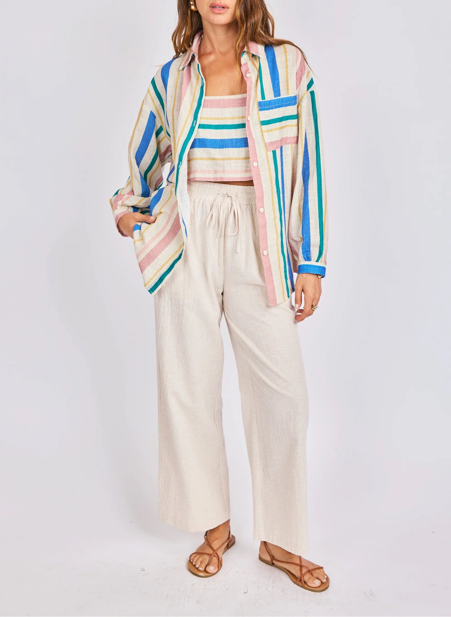 Sail Away Button Up - Multi