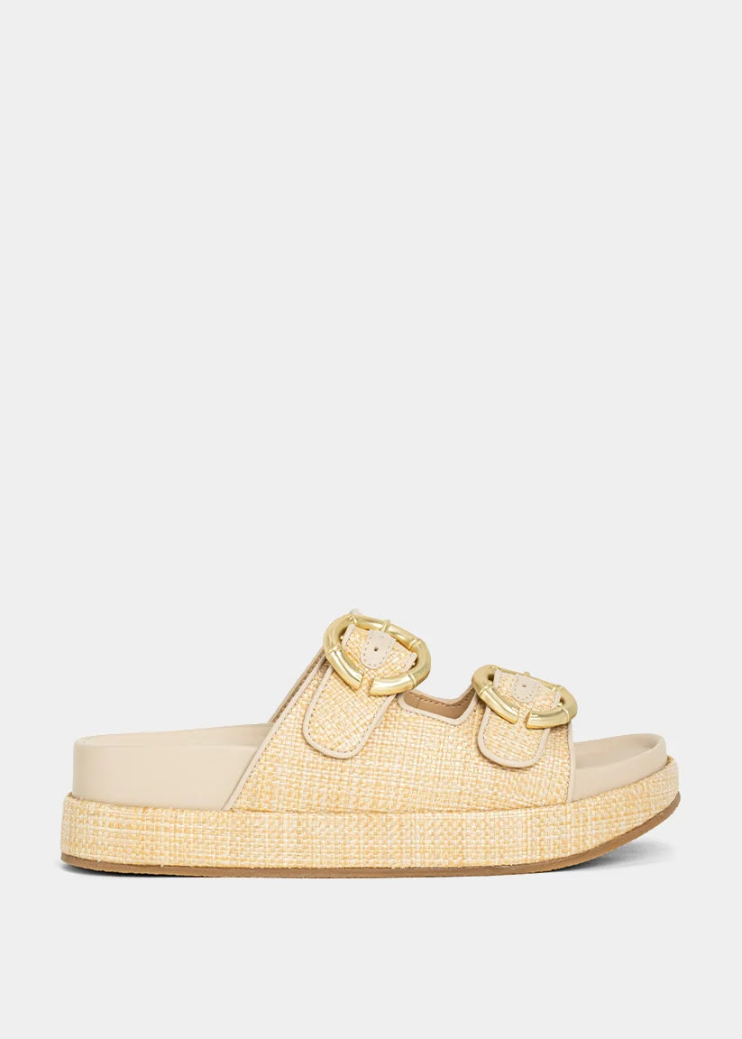 Lori Platform Slide - Natural Woven