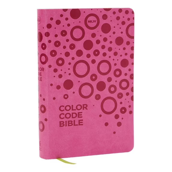 NKJV Color Code Bible for Kids Leathersoft Comfort Print - Pink