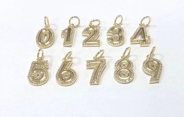 Goddess Charm Bar Number Charm