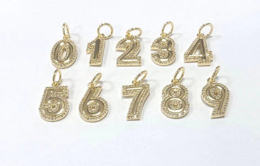 Goddess Charm Bar Number Charm