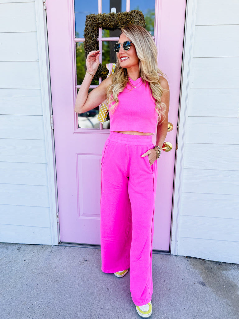 On The Go 2 Piece Set - Fuchsia