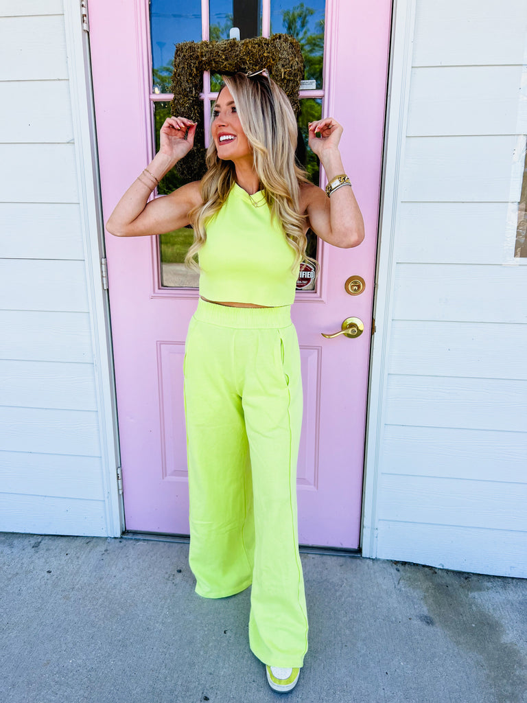 On The Go 2 Piece Set - Sour Lime