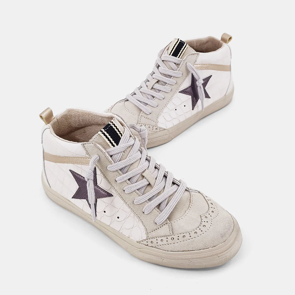 Shu Shop Paulina Hi-Top Sneaker - Taupe Croco