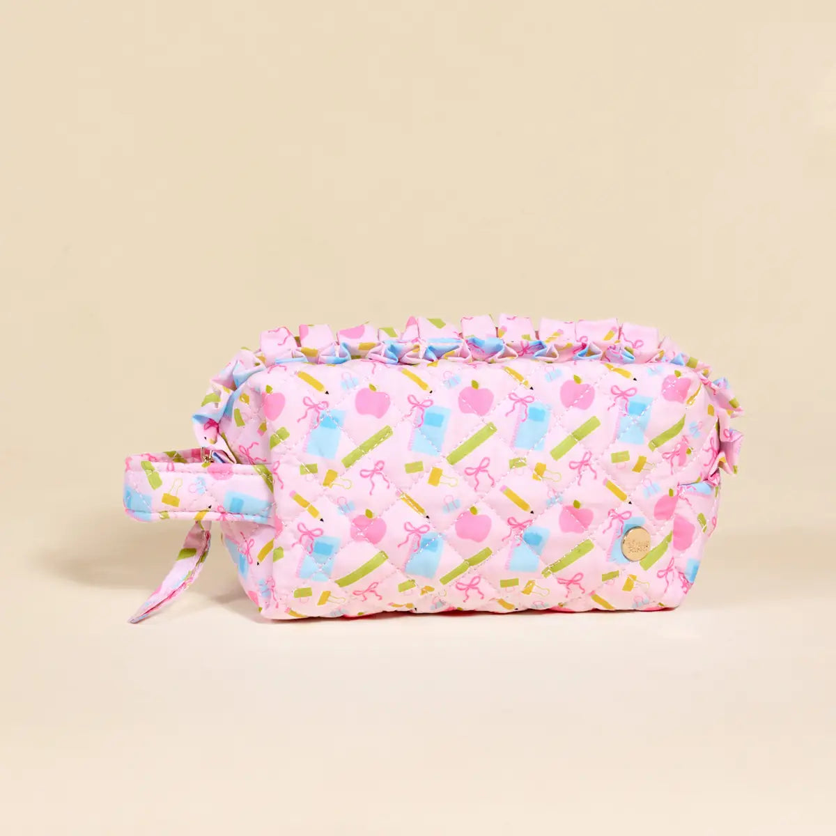 Essentials Quilted Cosmetic Pouch - School's In Session