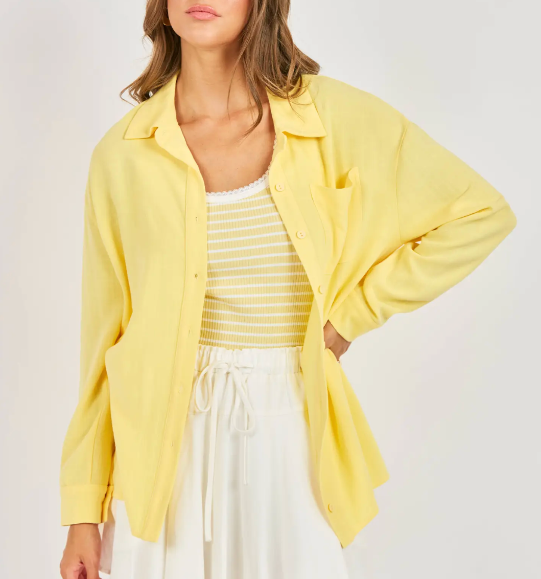 Sugarloaf Button Up Shirt - Butter