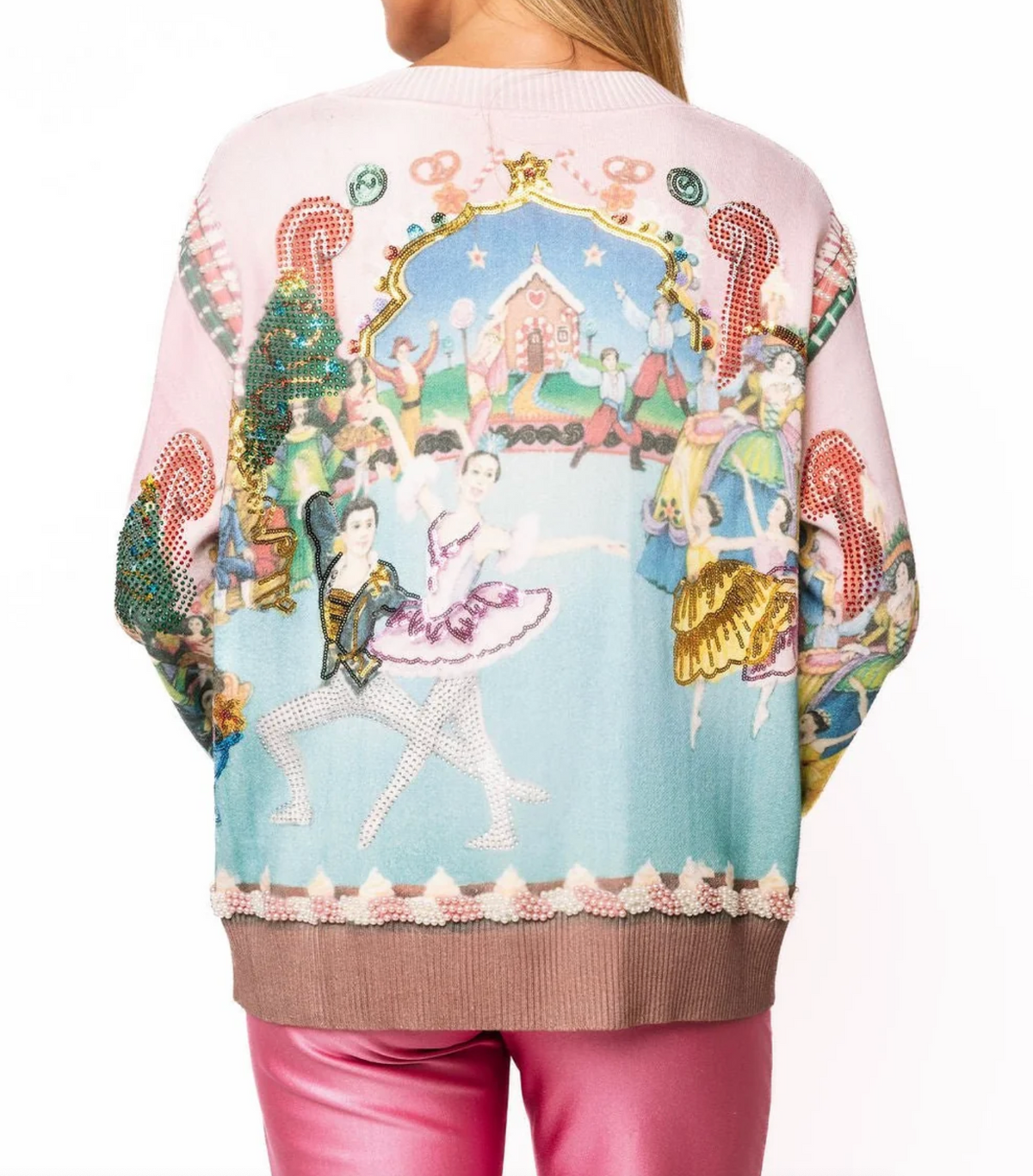 Queen of Sparkles Multi Nutcracker Ballet Scene Cardigan
