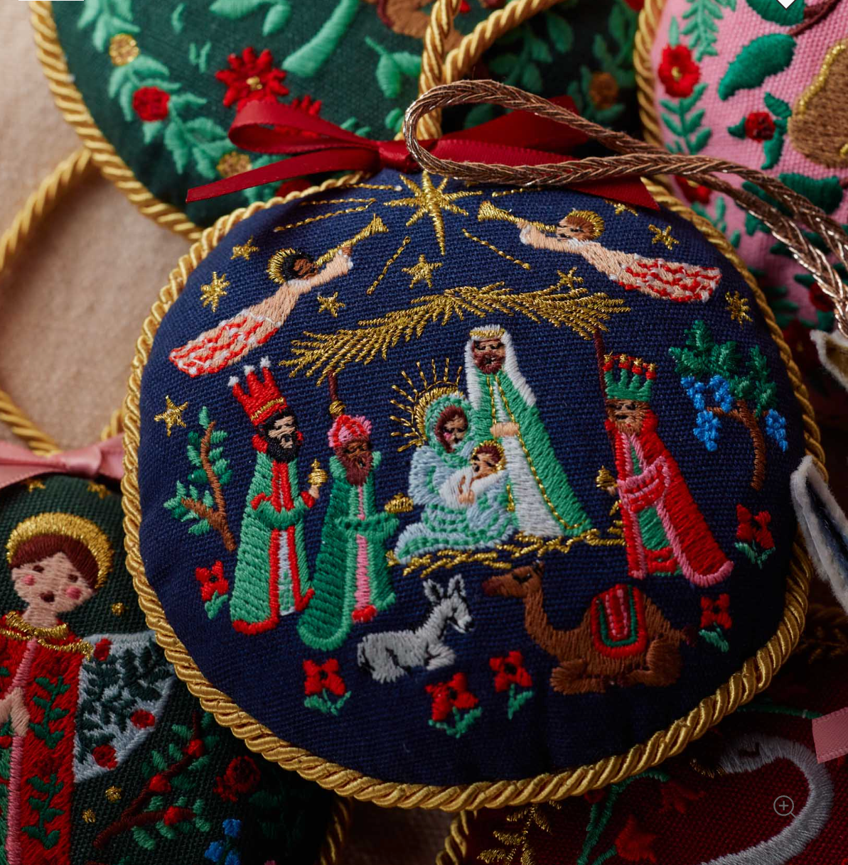 Rifle Paper Co. Nativity Embroidered Ornament