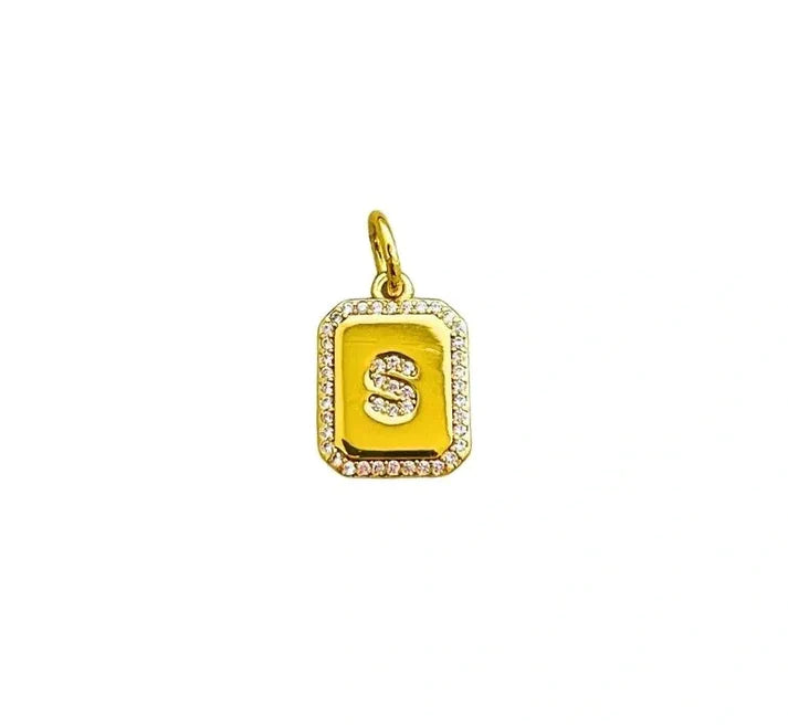 Goddess Charm Bar Initial Charm
