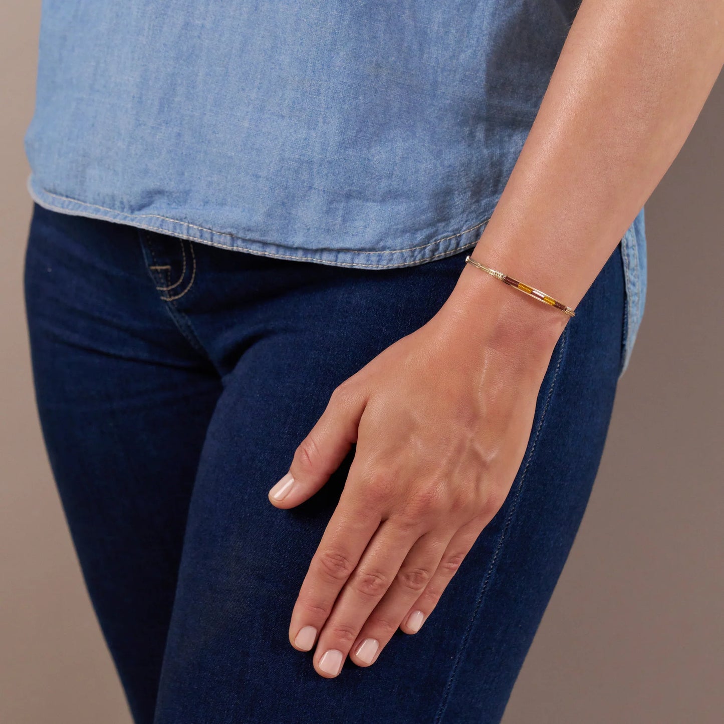 Spirit Bracelet - LSU - 14K Gold Artist Wire