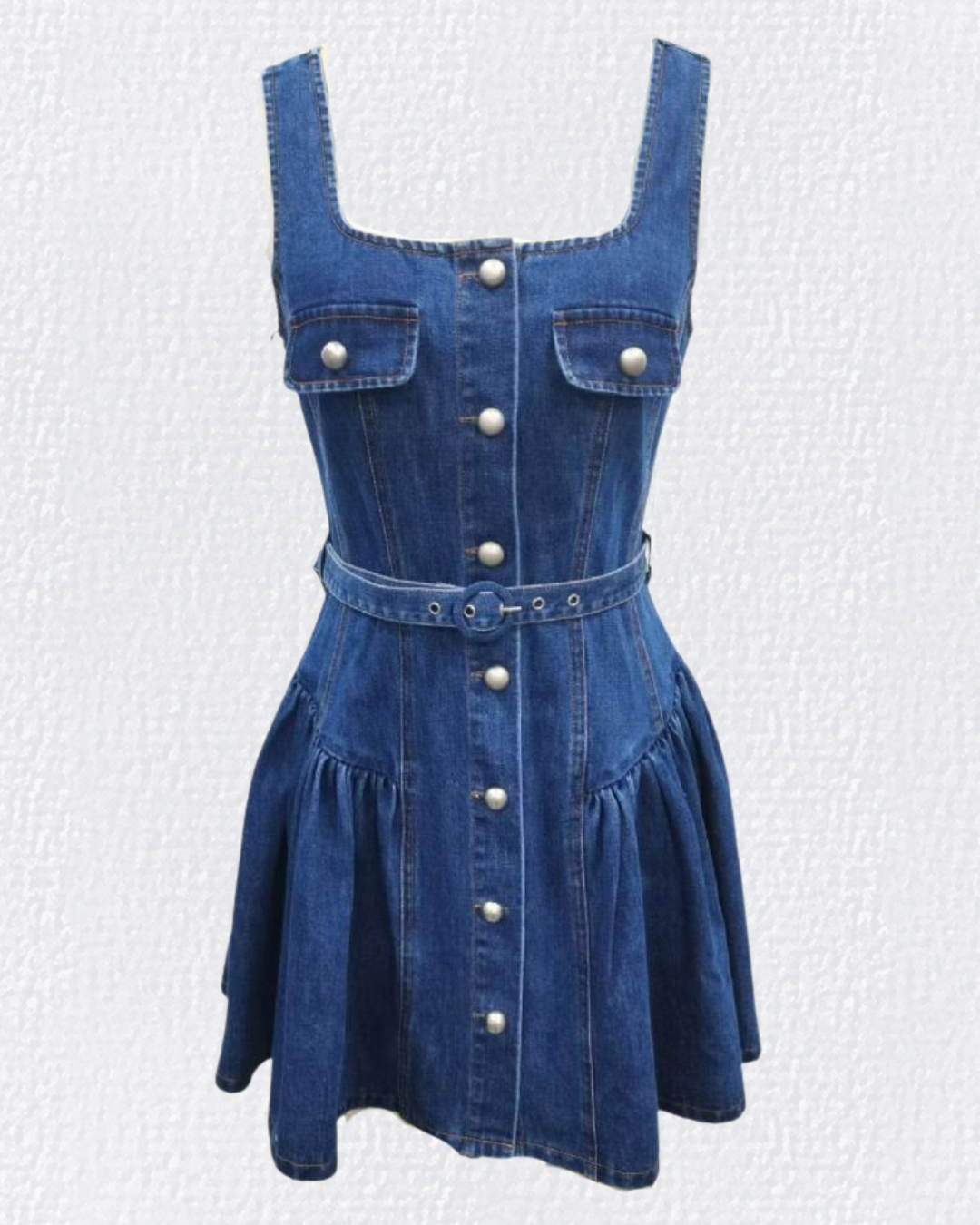 Daydream Belted Denim Dress - Indigo