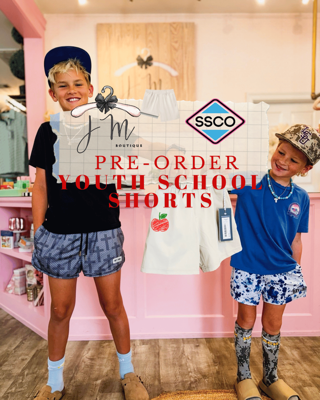 *PRE-ORDER* SSCO Boys Everyday Hybrid Shorts - Pelican
