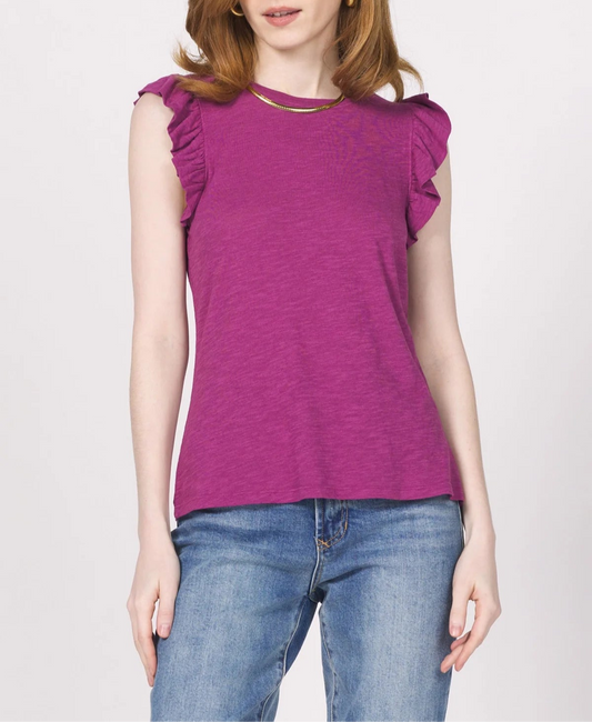 Another Love North Slub Top - Radiant Orchid