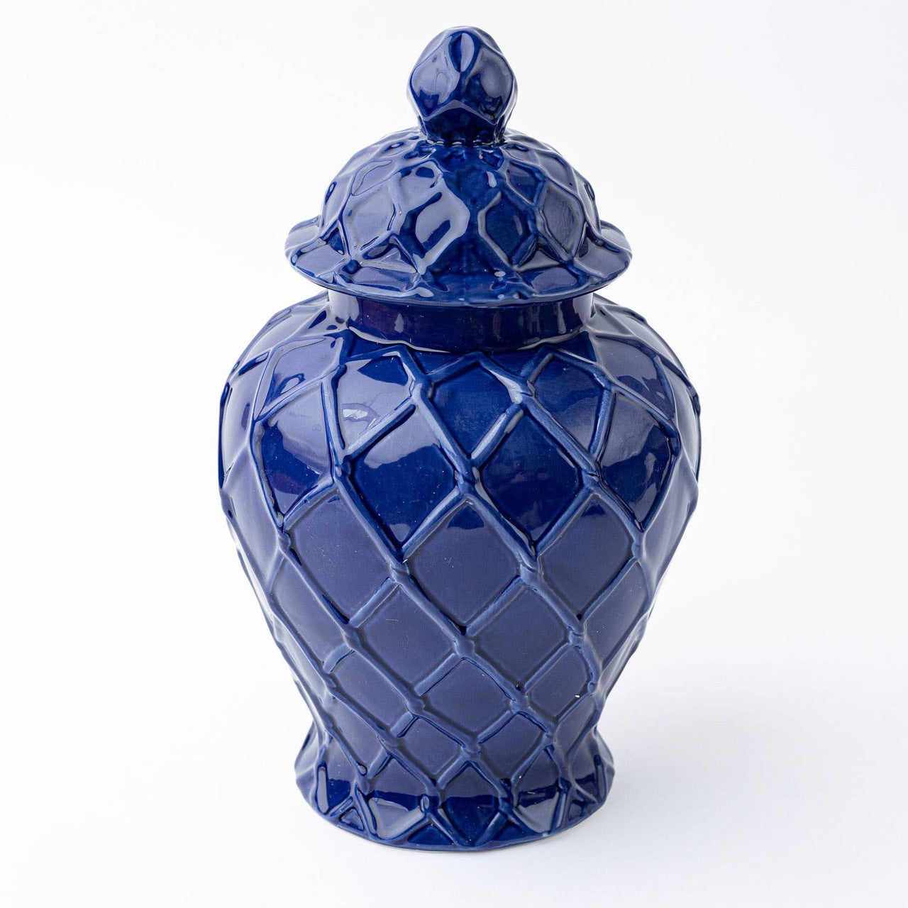 8 Oak Lane XLarge Textured Ginger Jar - Navy