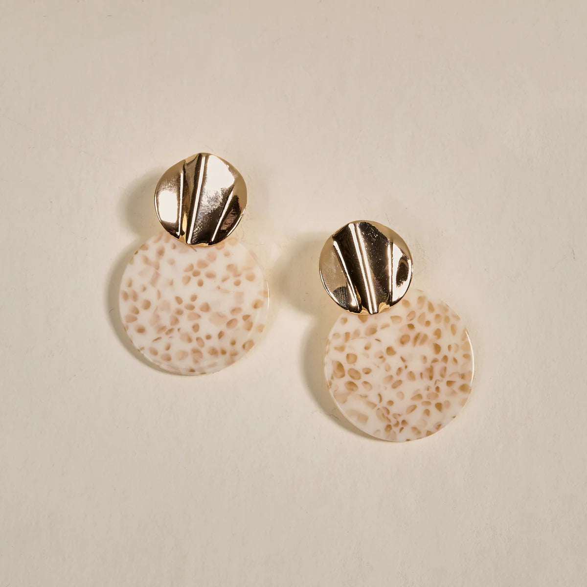 Marble Muse Earrings - Toffee Glow
