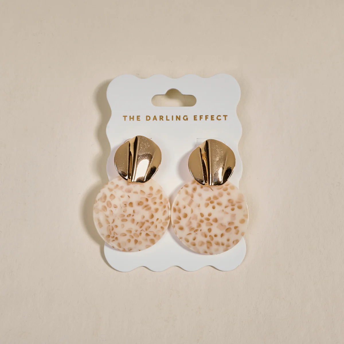Marble Muse Earrings - Toffee Glow