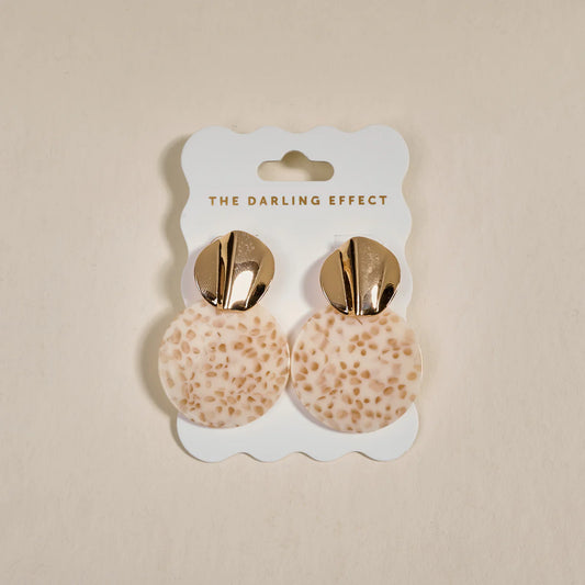 Marble Muse Earrings - Toffee Glow