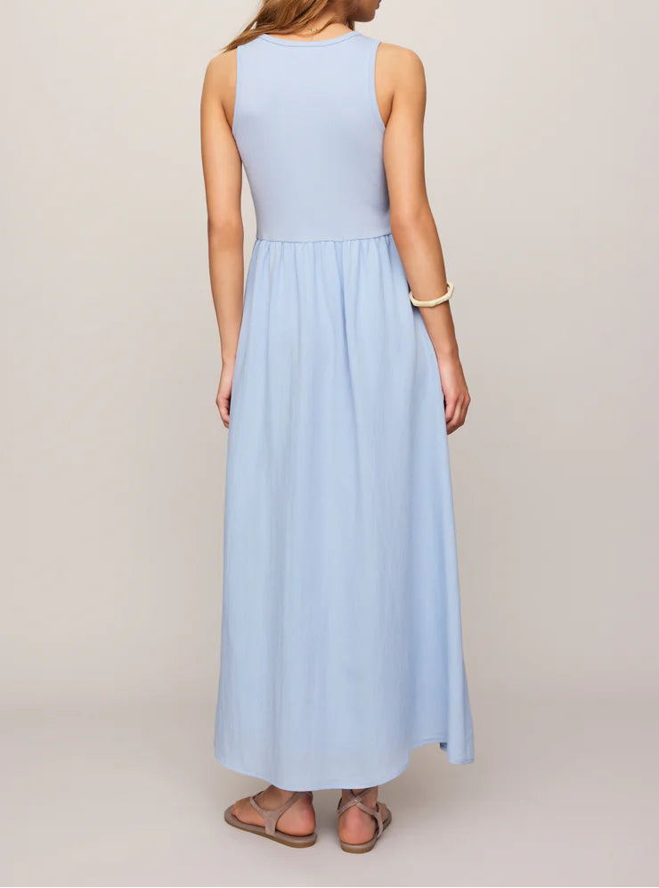 Z Supply Charlotte Rib Midi Dress - Light Blue