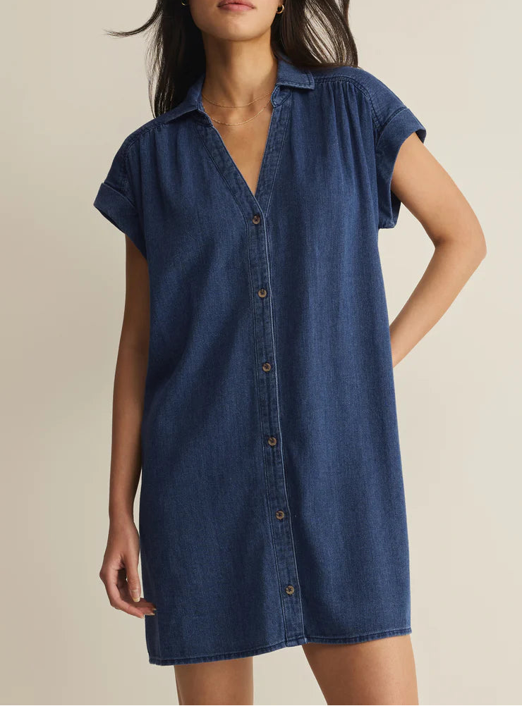 Z Supply Shellbound Twill Dress - Twilight Blue
