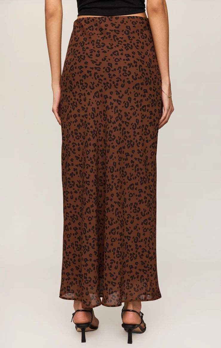 Z Supply Europa Leopard Skirt - Burnt Umber