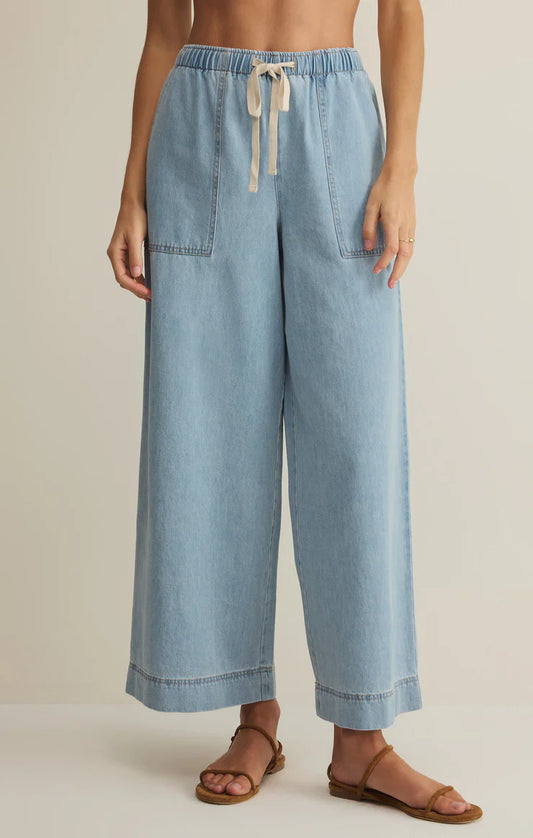Z Supply Daycation Denim Utility Pant - Coastal Water