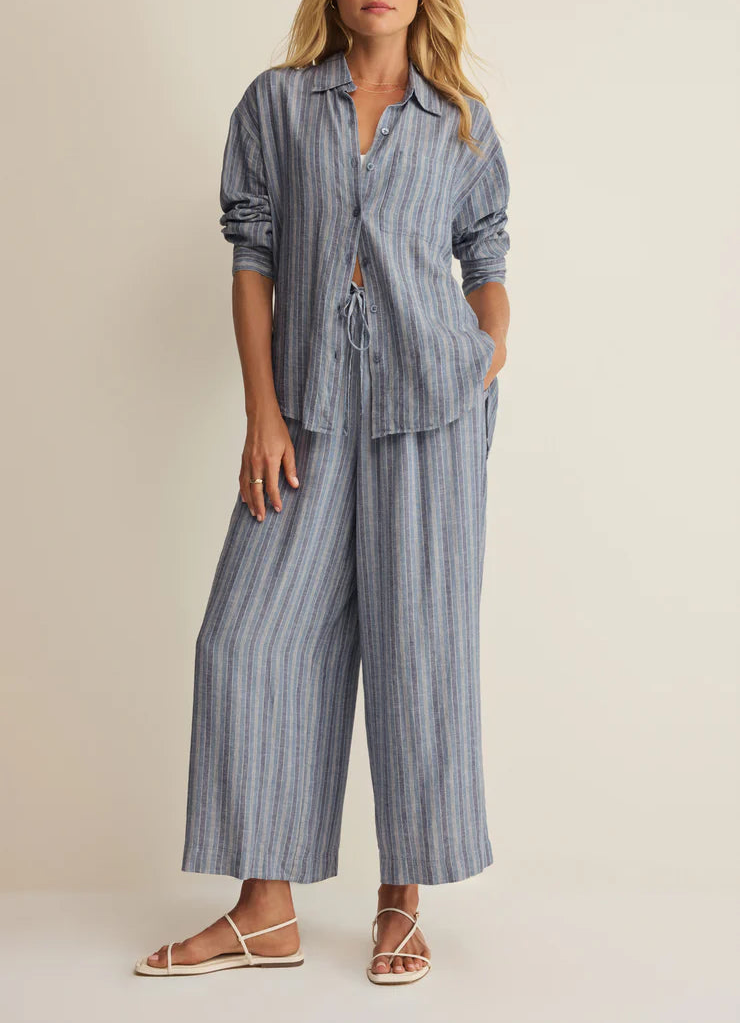 Z Supply The Perfect Striped Button Up - Indigo