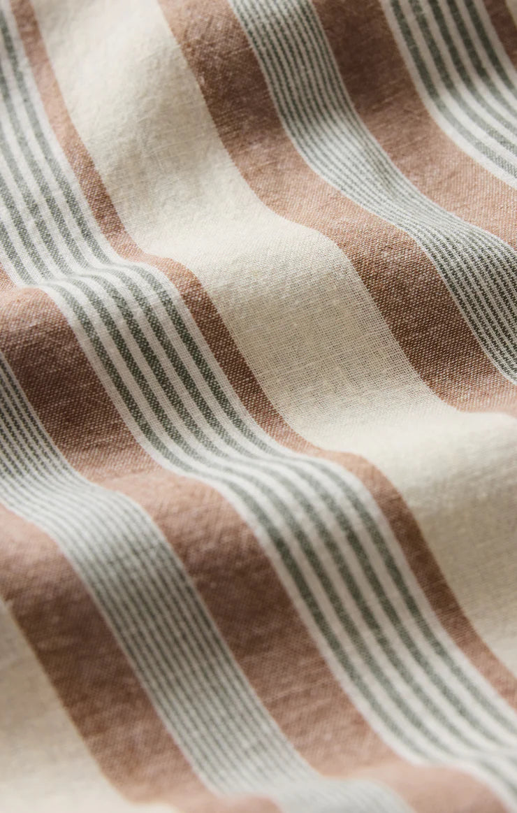 Z Supply Perfect Linen Striped Short - Island Coconut