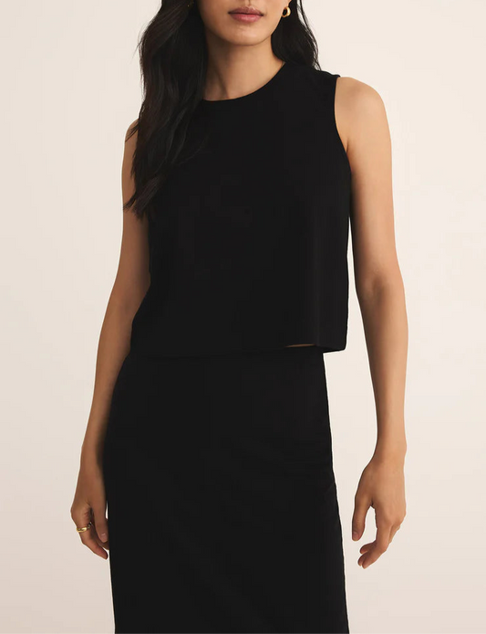 Z Supply Sloane Jersey Muscle Tank - True Black