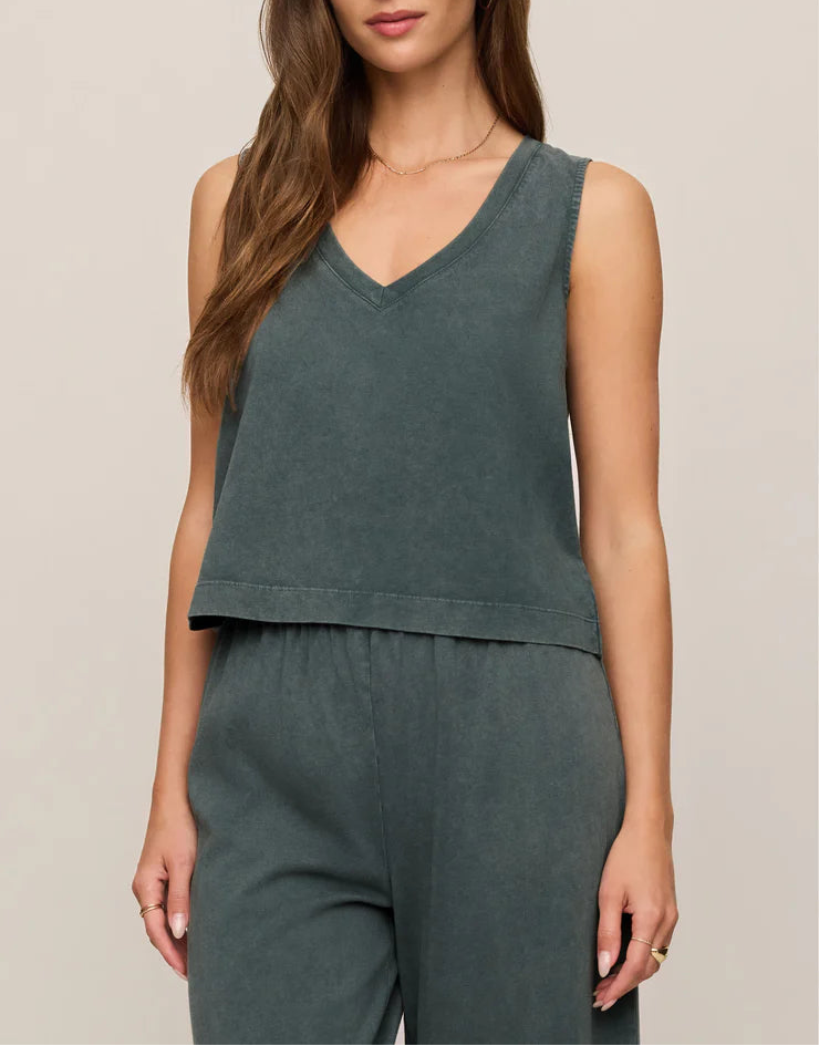 Z Supply Sloane V-Neck Top - Emerald Cove