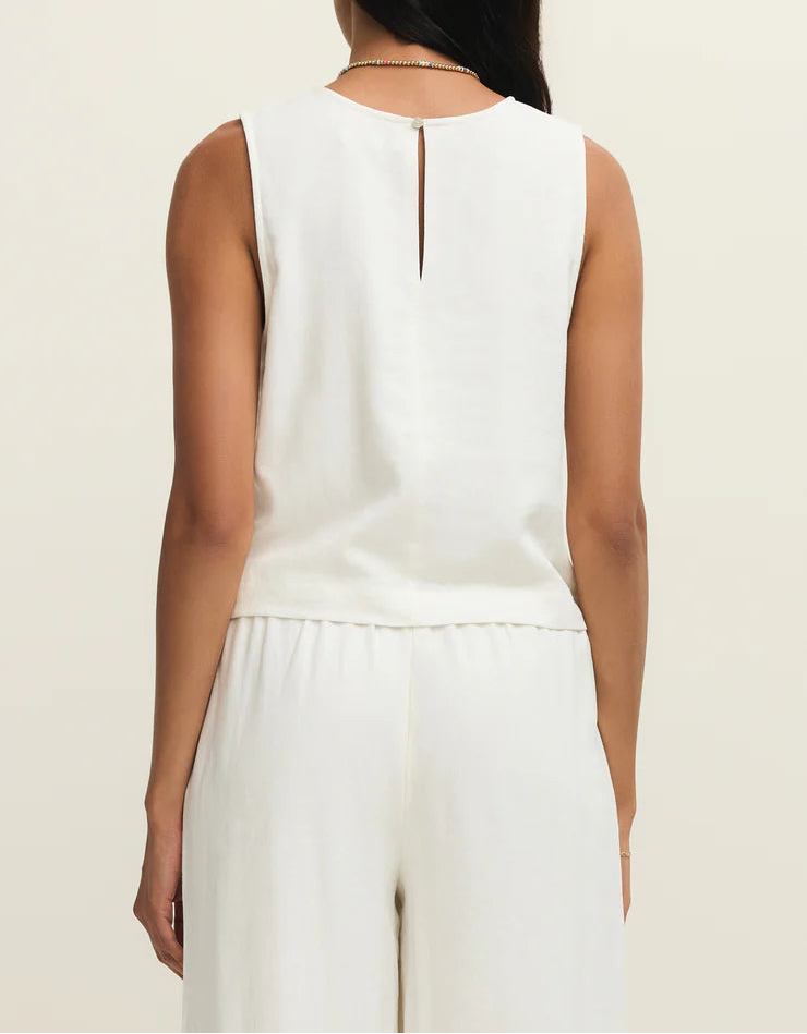 Z Supply Sloane Linen Top - White