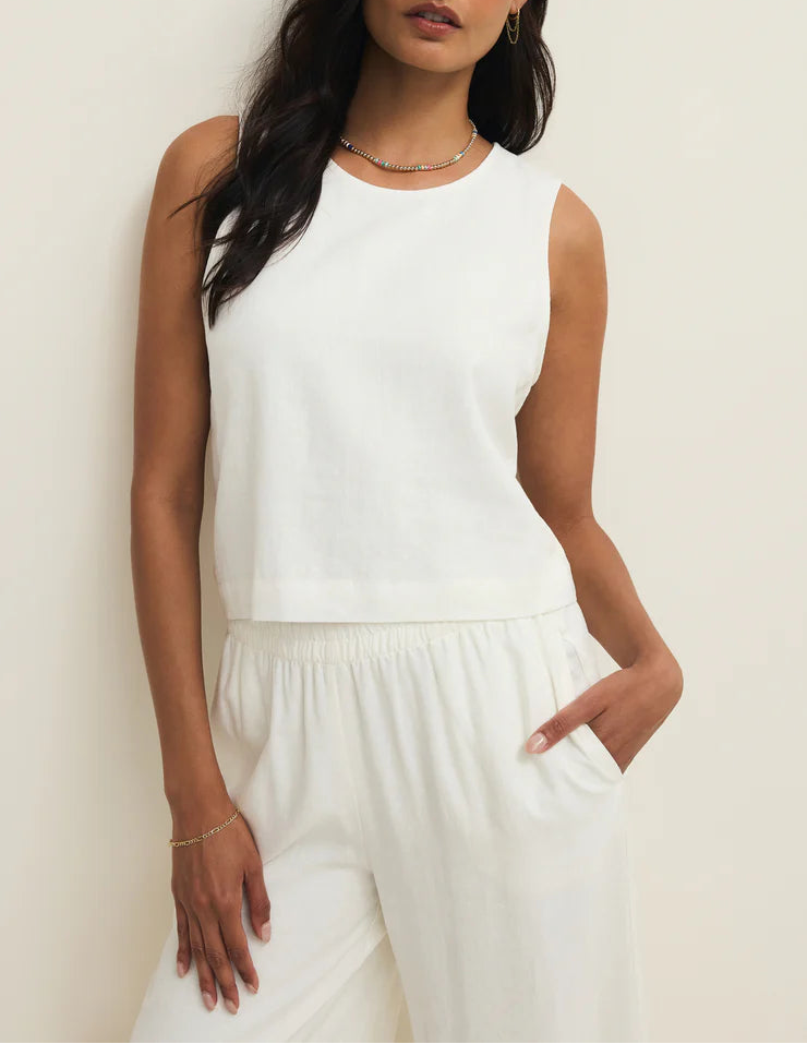 Z Supply Sloane Linen Top - White