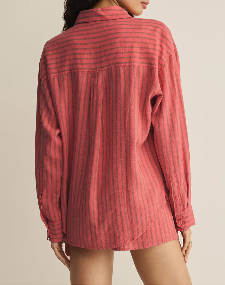 Z Supply The Perfect Striped Button Up - Gelato