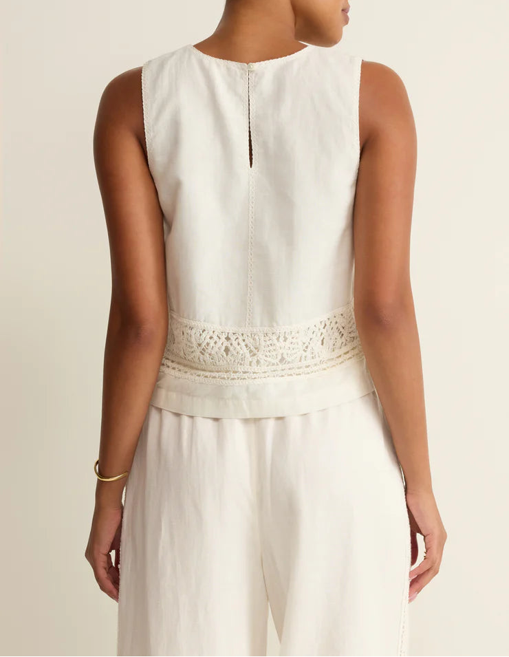 Z Supply Sloane Embroidered Top - White