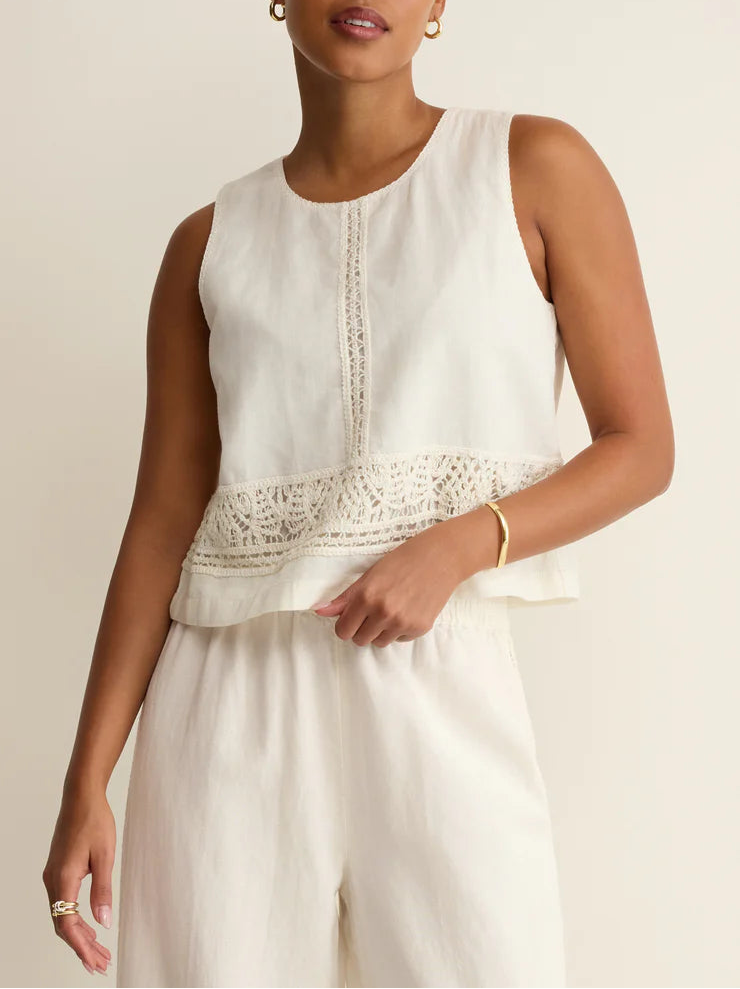 Z Supply Sloane Embroidered Top - White