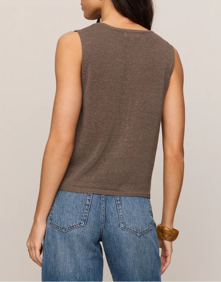Z Supply Syd Sweater Vest - Pebble Coast