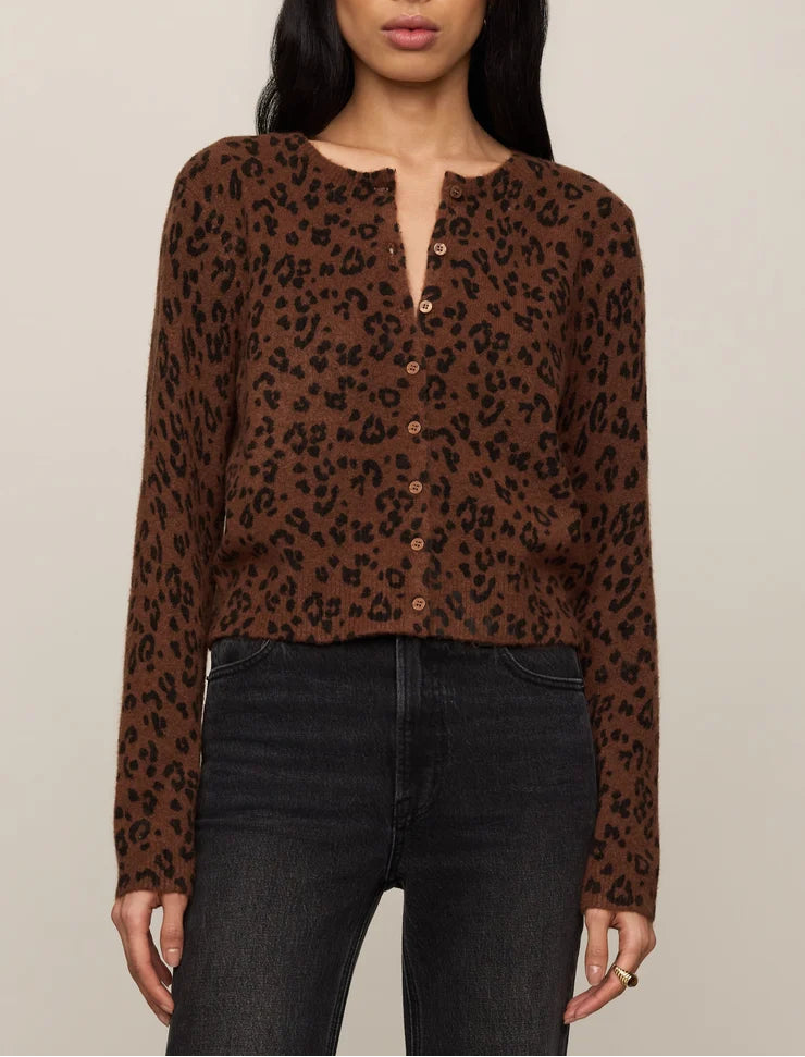 Z Supply Medina Leopard Cardigan - Burnt Umber