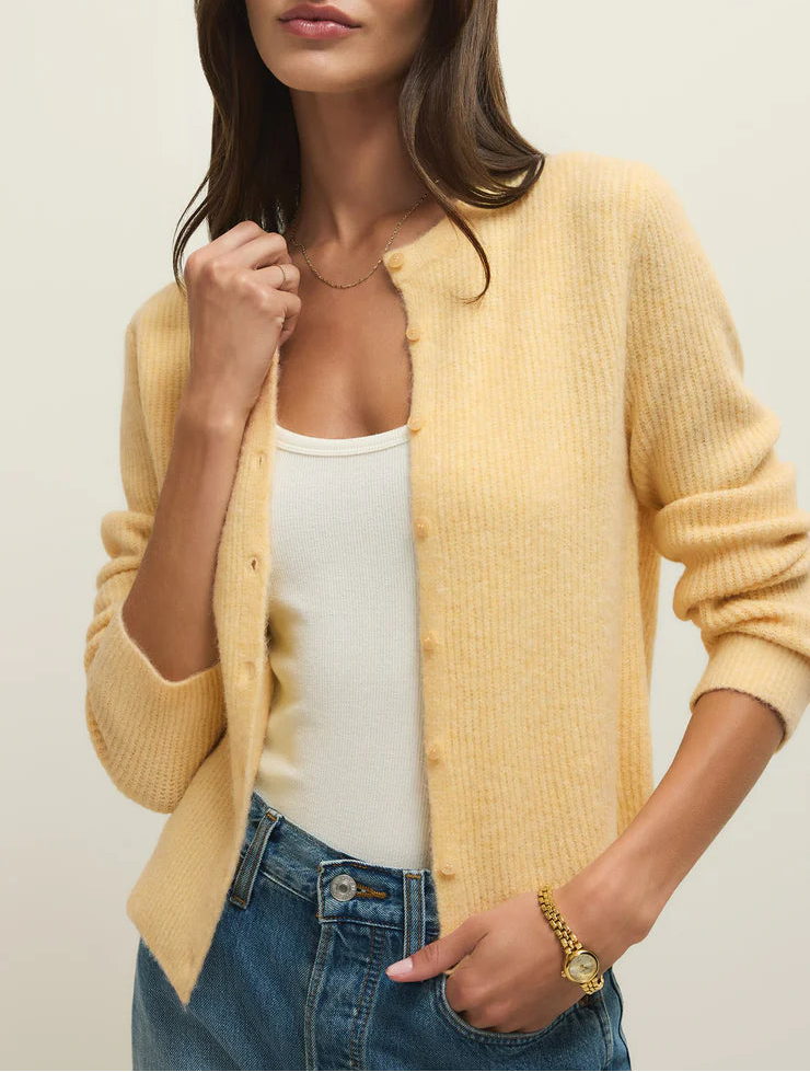 Z Supply Medina Rib Cardigan - Custard