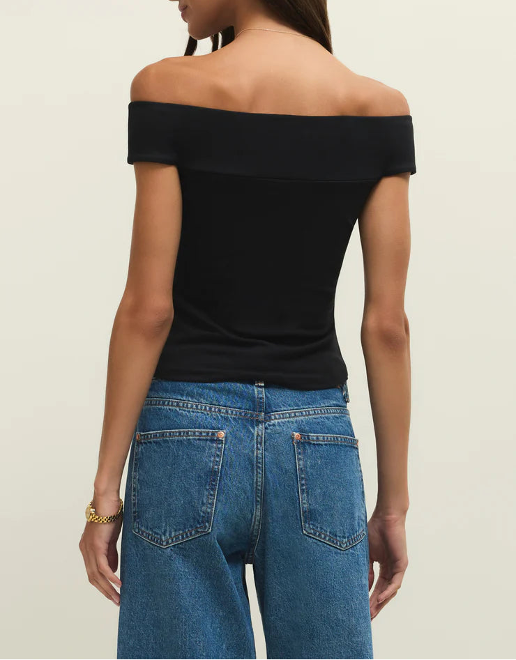 Z Supply Second Skin Off Shoulder Top - Black-6a5f-4cbe-90ff-dbc2ab88464f