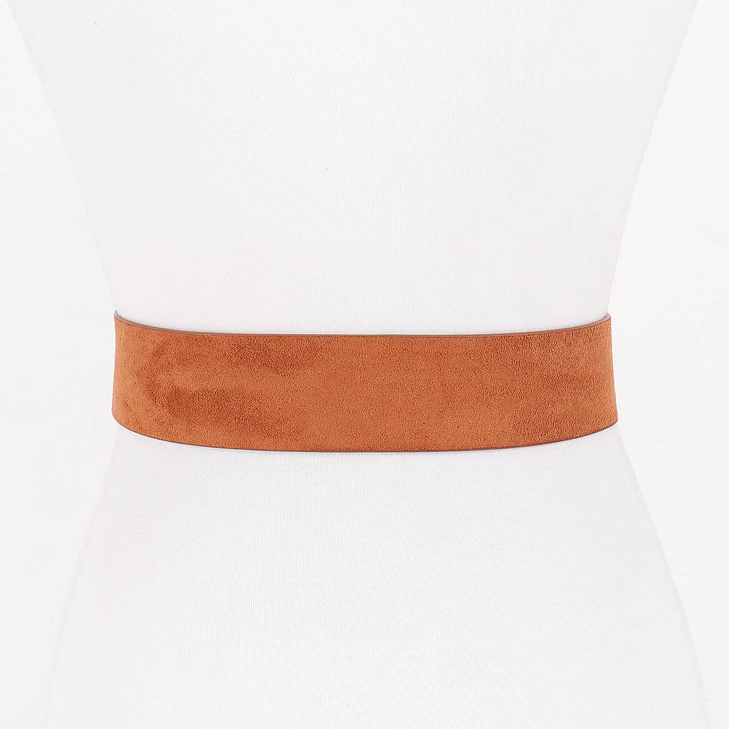Unique Twisted Buckle Belt - Camel