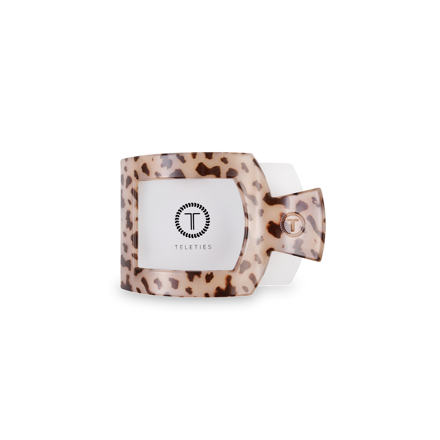 Teleties Square Flat Hair Clip | Small | Blonde Tortoise