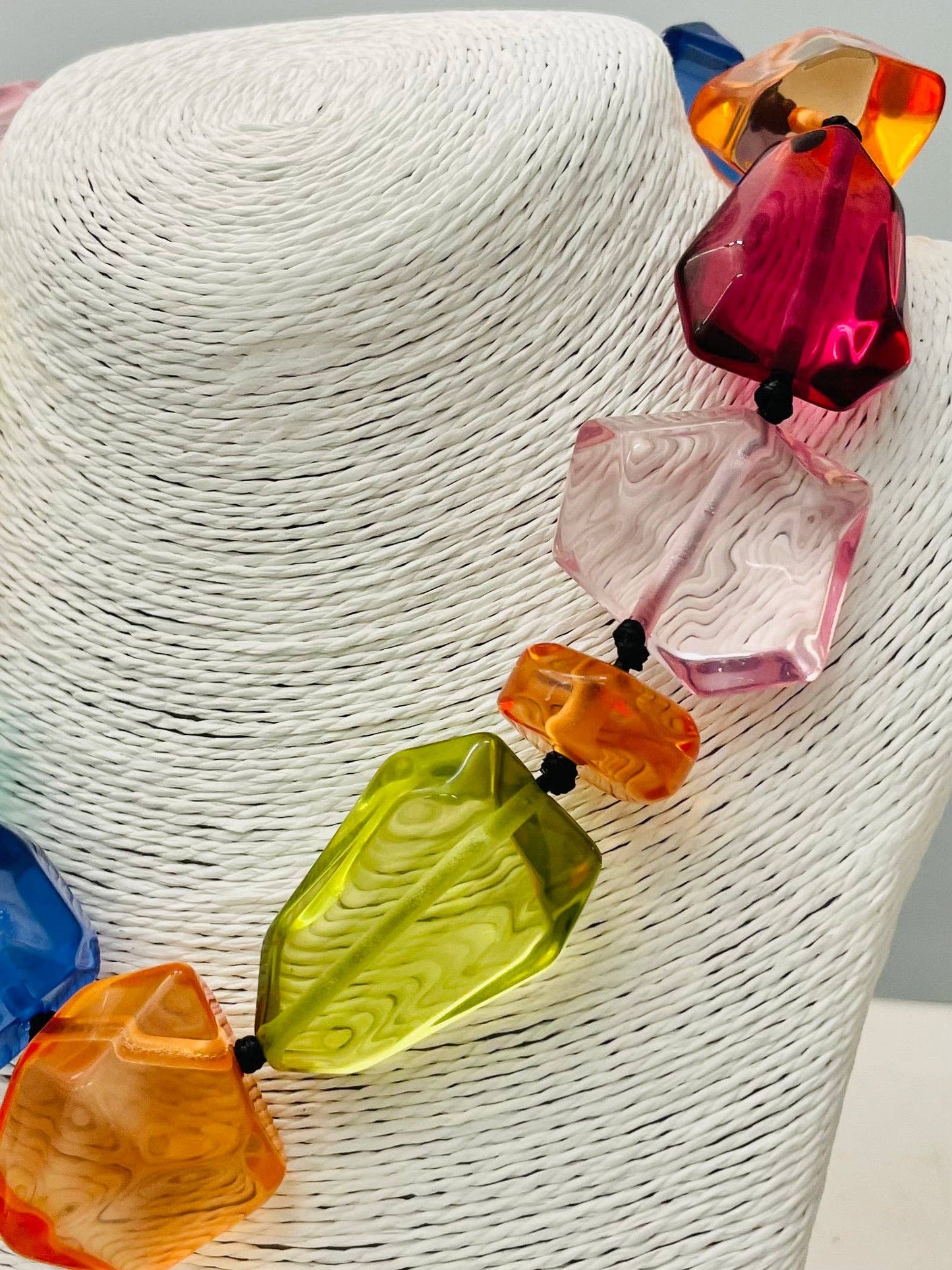 Summer Clear Stone Necklace - Multi