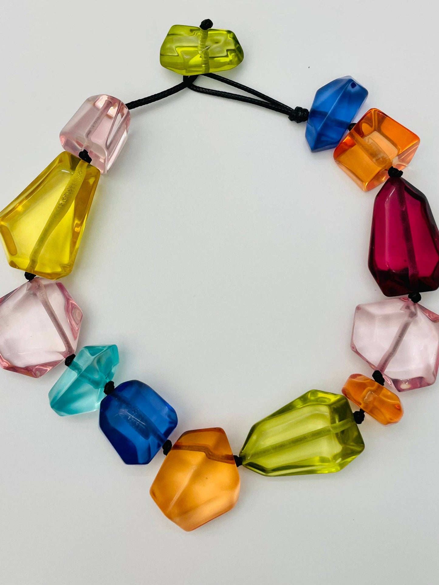 Summer Clear Stone Necklace - Multi