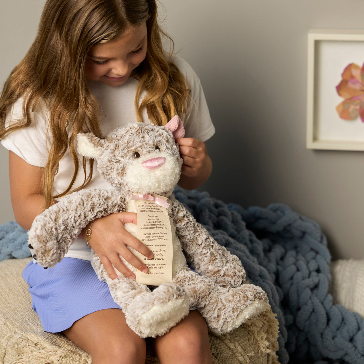 Giving Bear Stuffed Animal - Pink