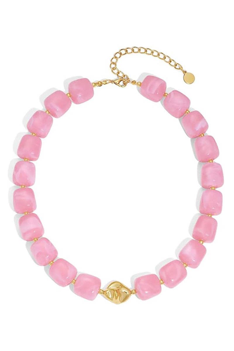 Bold Chunky Beaded Statement Necklace